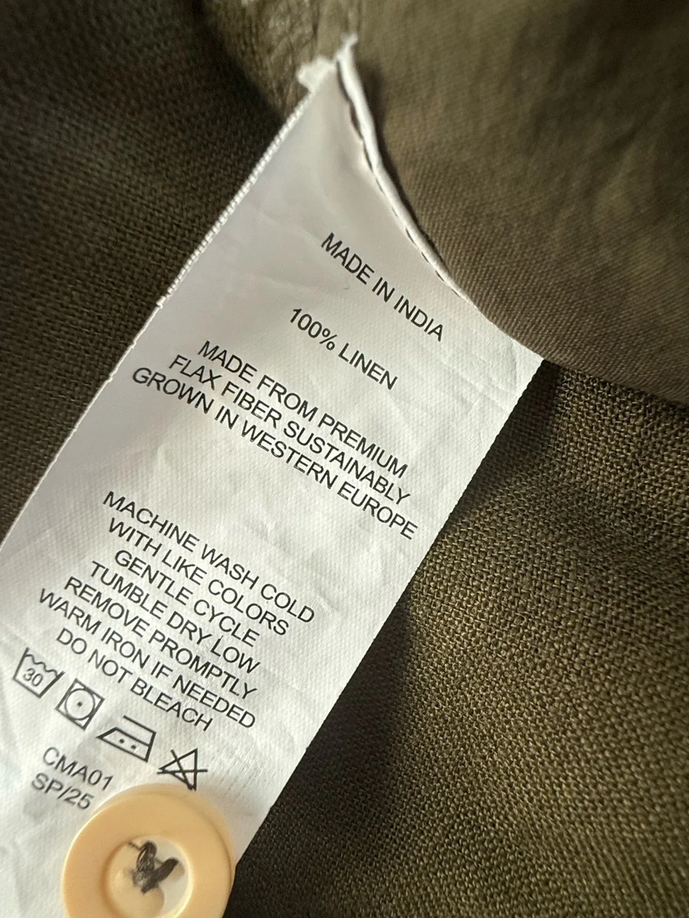 NEW Quince Mens 100% European Linen Drawstring Beach Pants Olive Dark Green XXL
